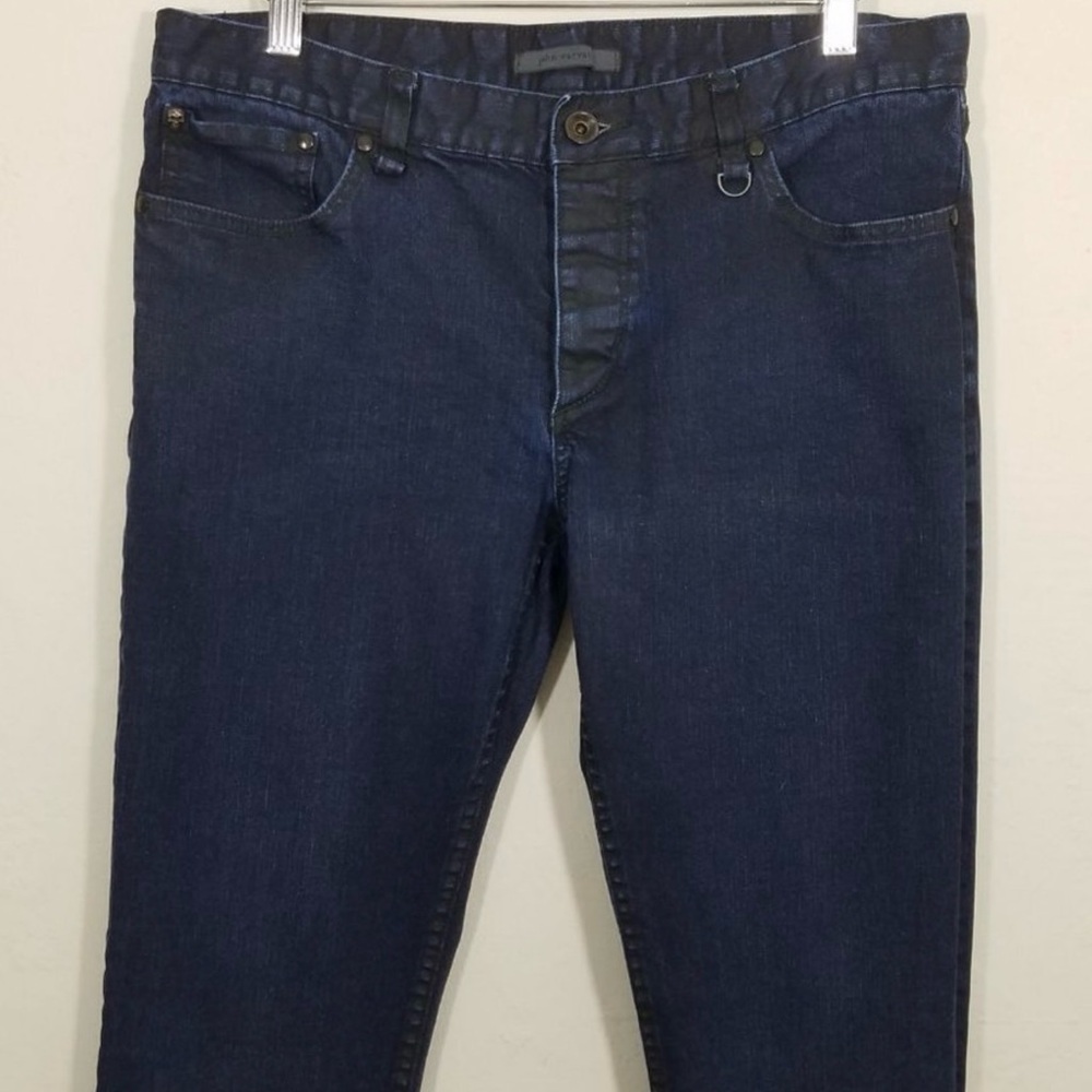 John Varvatos Button Fly Jeans Stretch Blue Size 34
